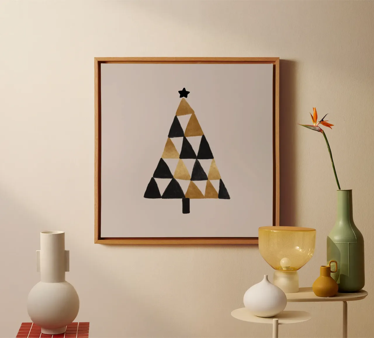 Xmas Geometric canvas by Orara Studio
