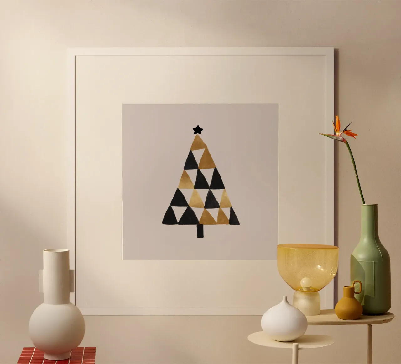 Xmas Geometric poster by Orara Studio