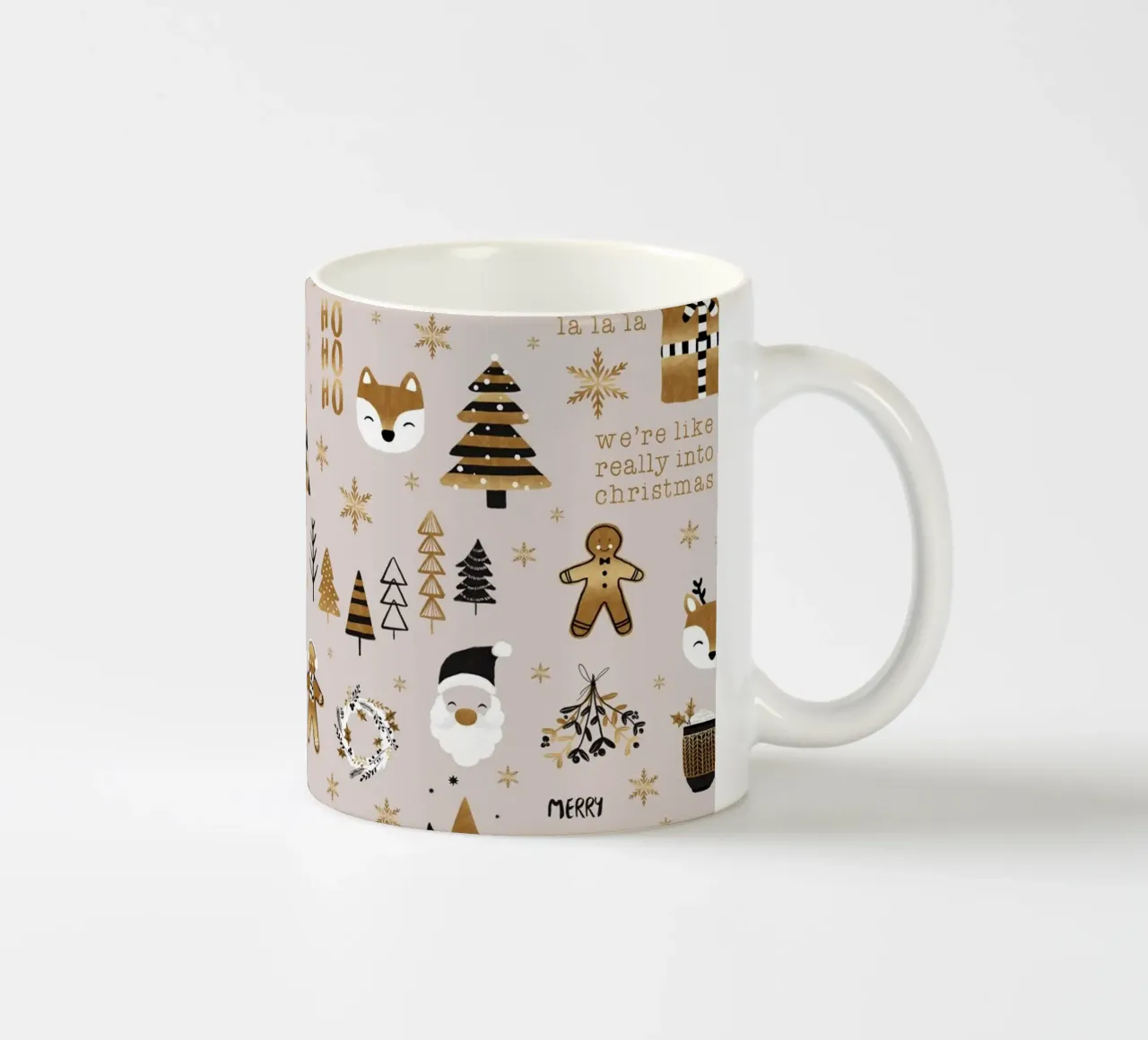 Omino di pan di zenzero natalizio tazza in ceramica da Orara Studio