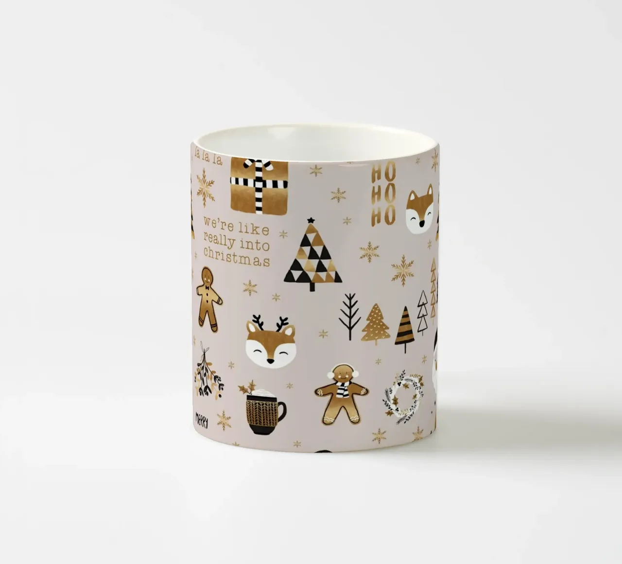 Omino di pan di zenzero natalizio tazza in ceramica da Orara Studio