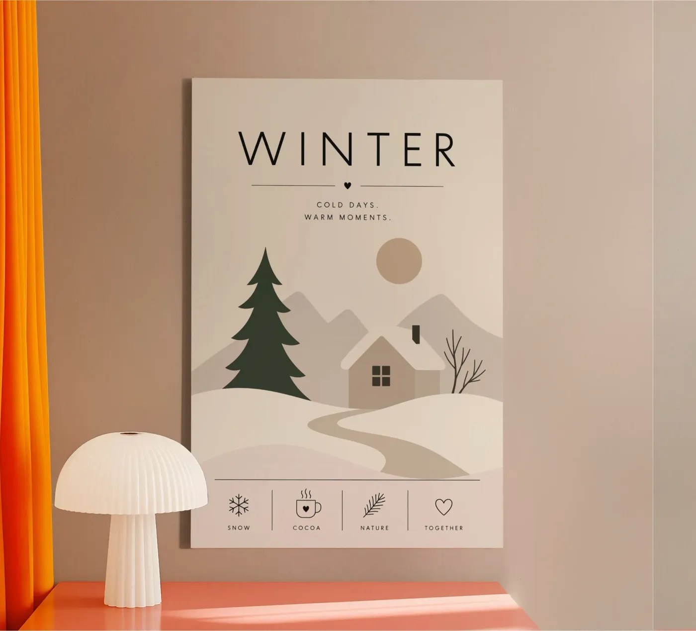 Winter canvas van treechild