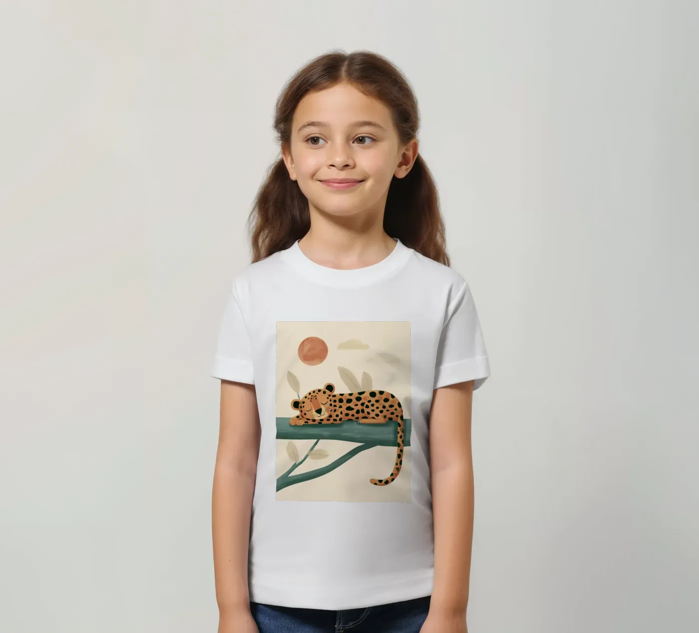 Napping Leopard kinder t-shirt van Lilo