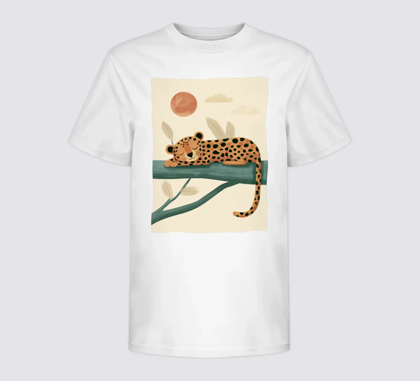 Napping Leopard kinder t-shirt van Lilo
