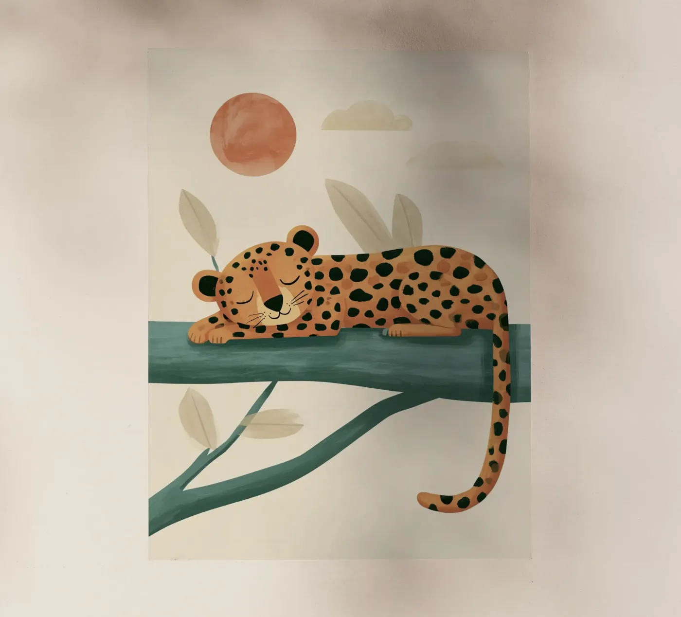 Napping Leopard Backlit Folie von Lilo