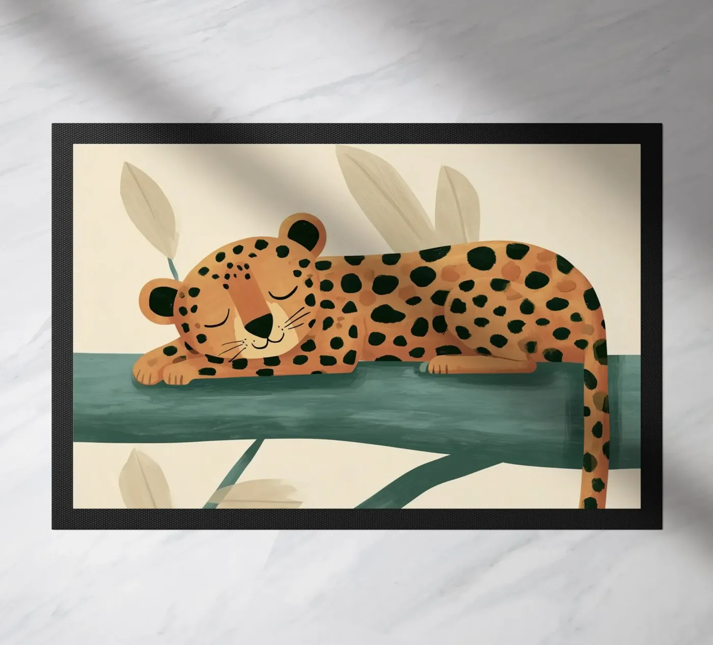 Napping Leopard Fußmatte von Lilo