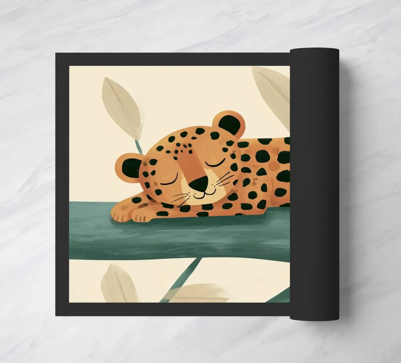 Napping Leopard Fußmatte von Lilo