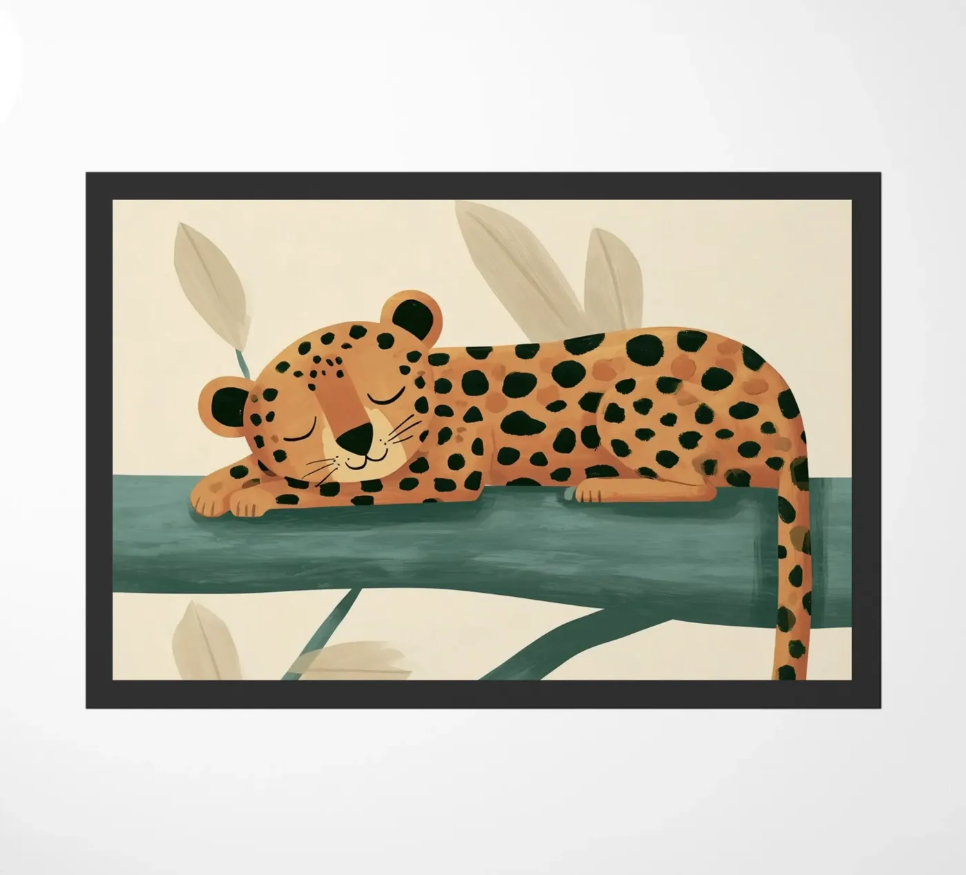 Napping Leopard Fußmatte von Lilo