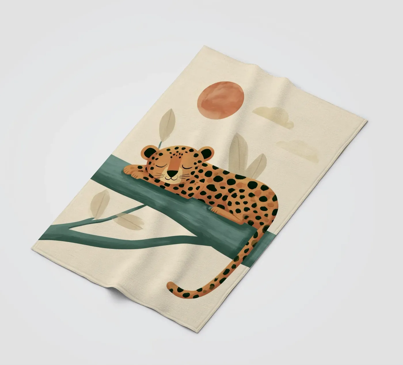 Napping Leopard Fleecedecke von Lilo