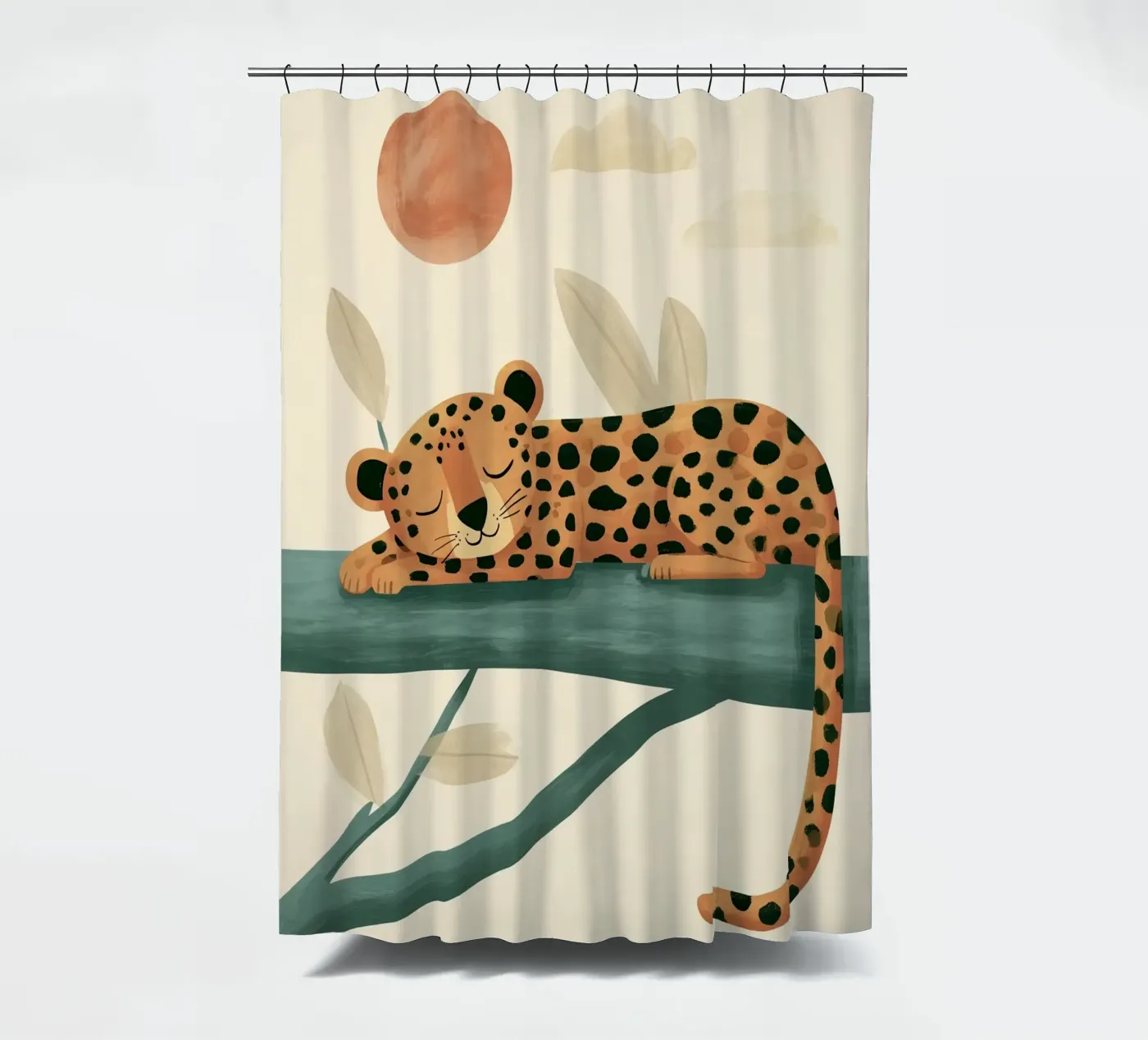 Napping Leopard Duschvorhang von Lilo
