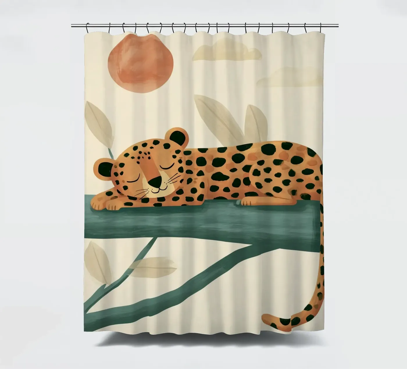 Napping Leopard Duschvorhang von Lilo