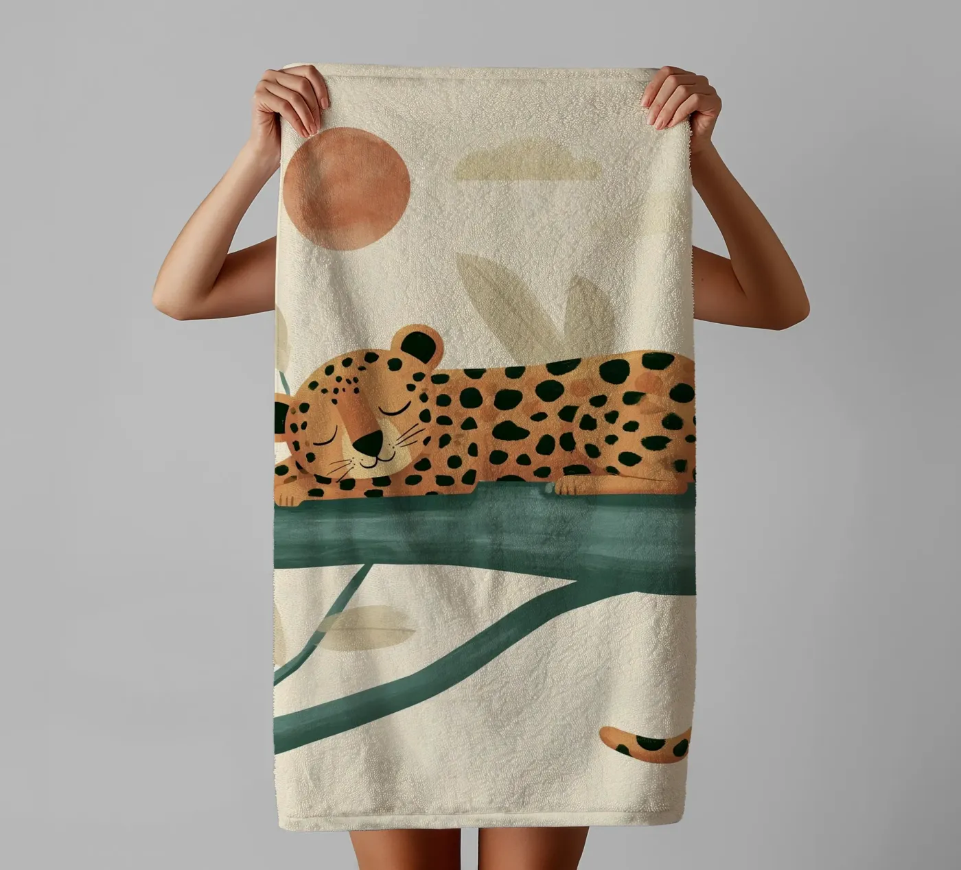 Napping Leopard Handtuch von Lilo