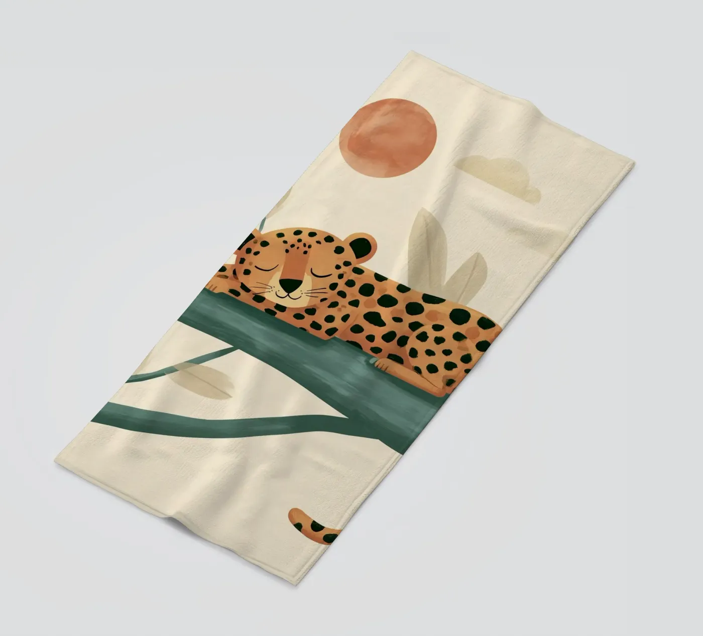 Napping Leopard Strandtuch von Lilo