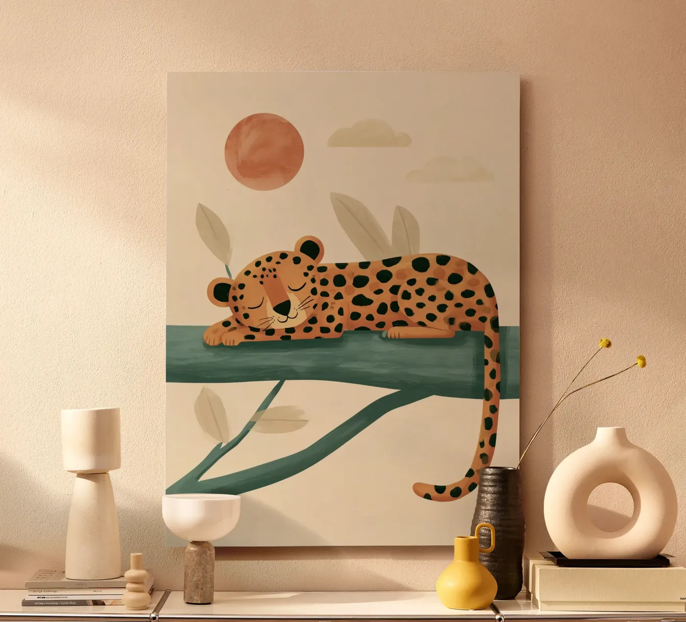 Napping Leopard alluminio dibond da Lilo