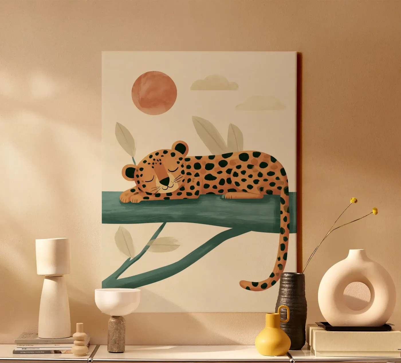 Napping Leopard toile de Lilo