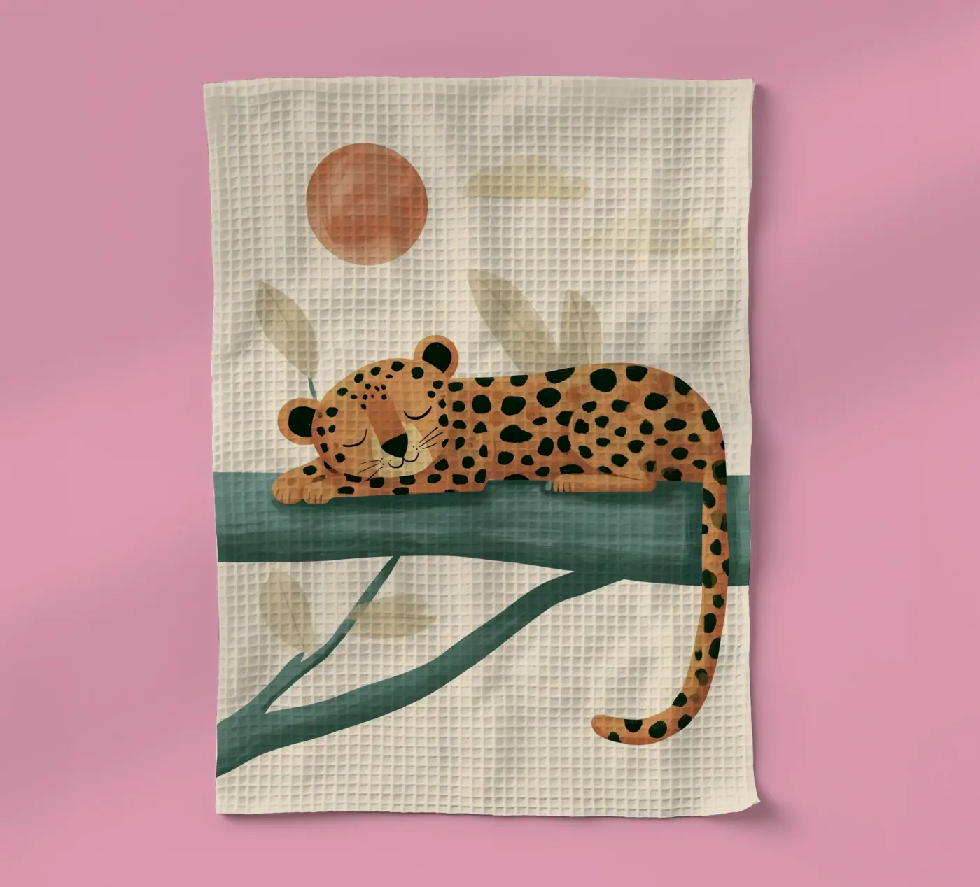 Napping Leopard Geschirrtuch von Lilo