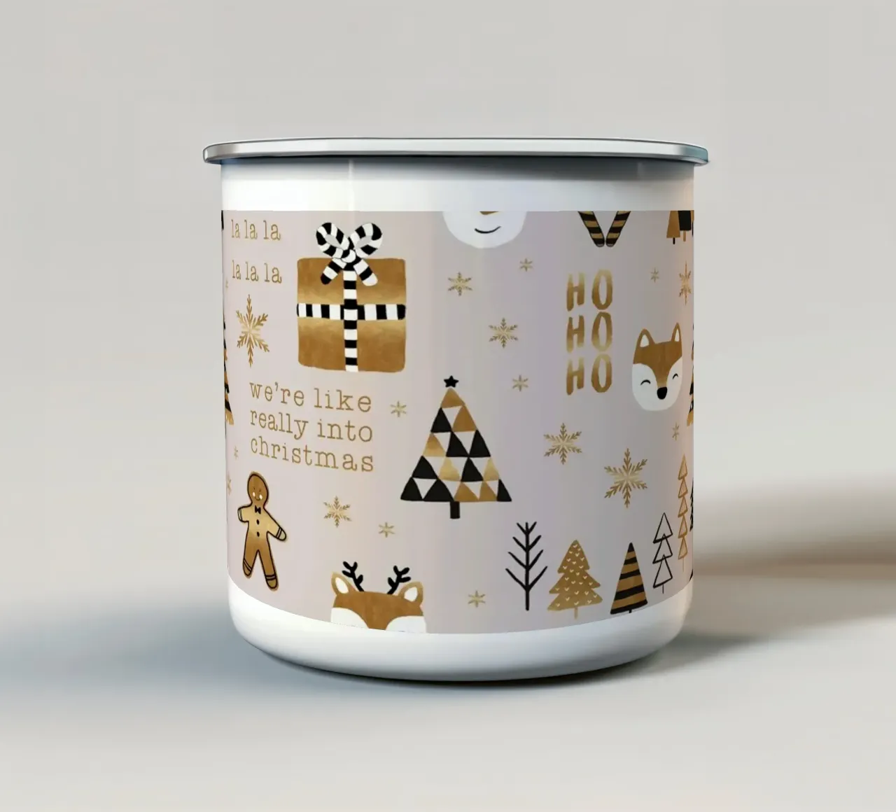 Natale Davvero Into tazza in smalto da Orara Studio