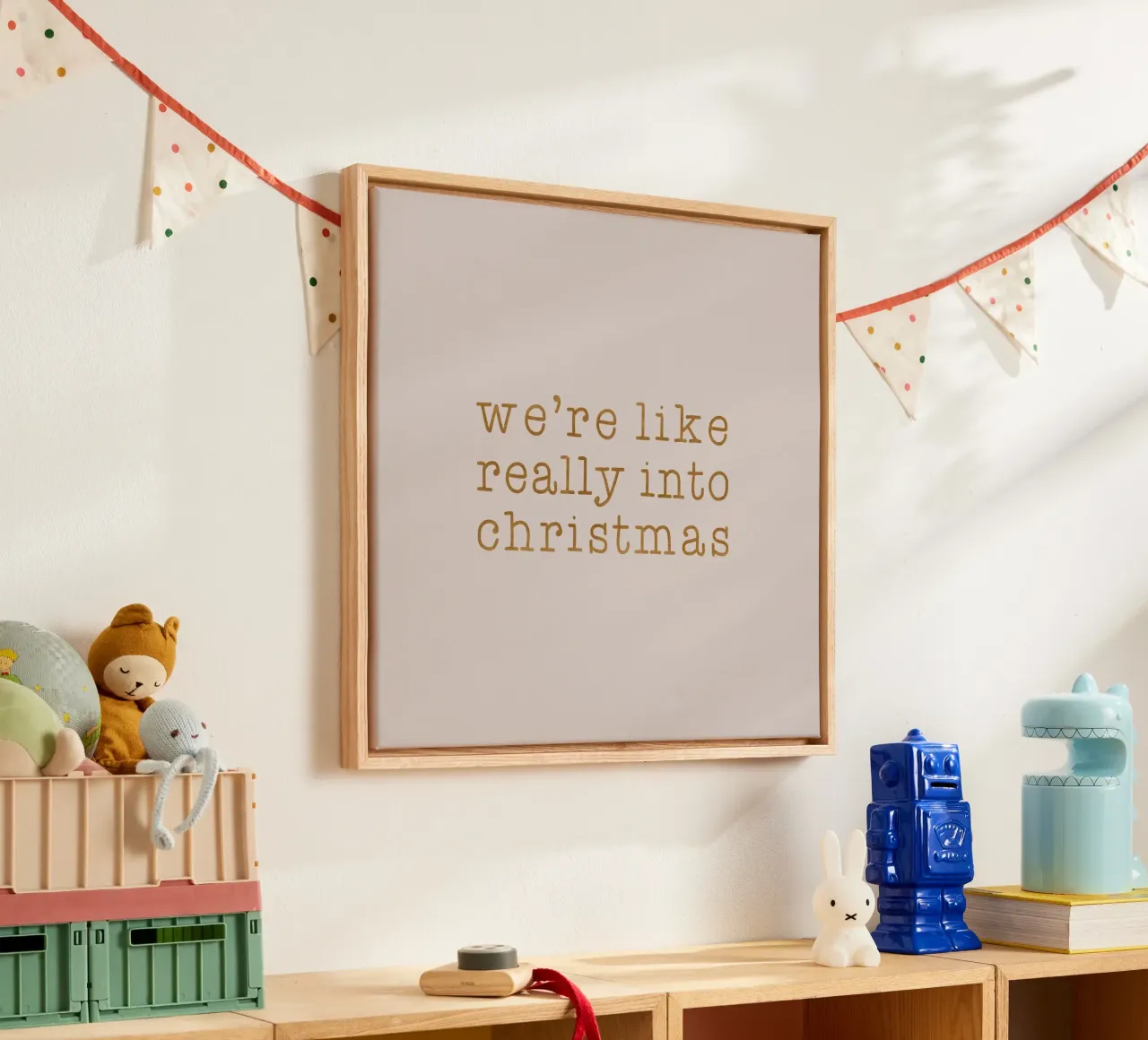 Xmas Echt Into canvas met Baklijst van Orara Studio