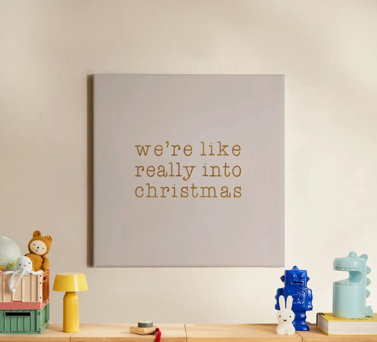Xmas Echt Into canvas met Baklijst van Orara Studio