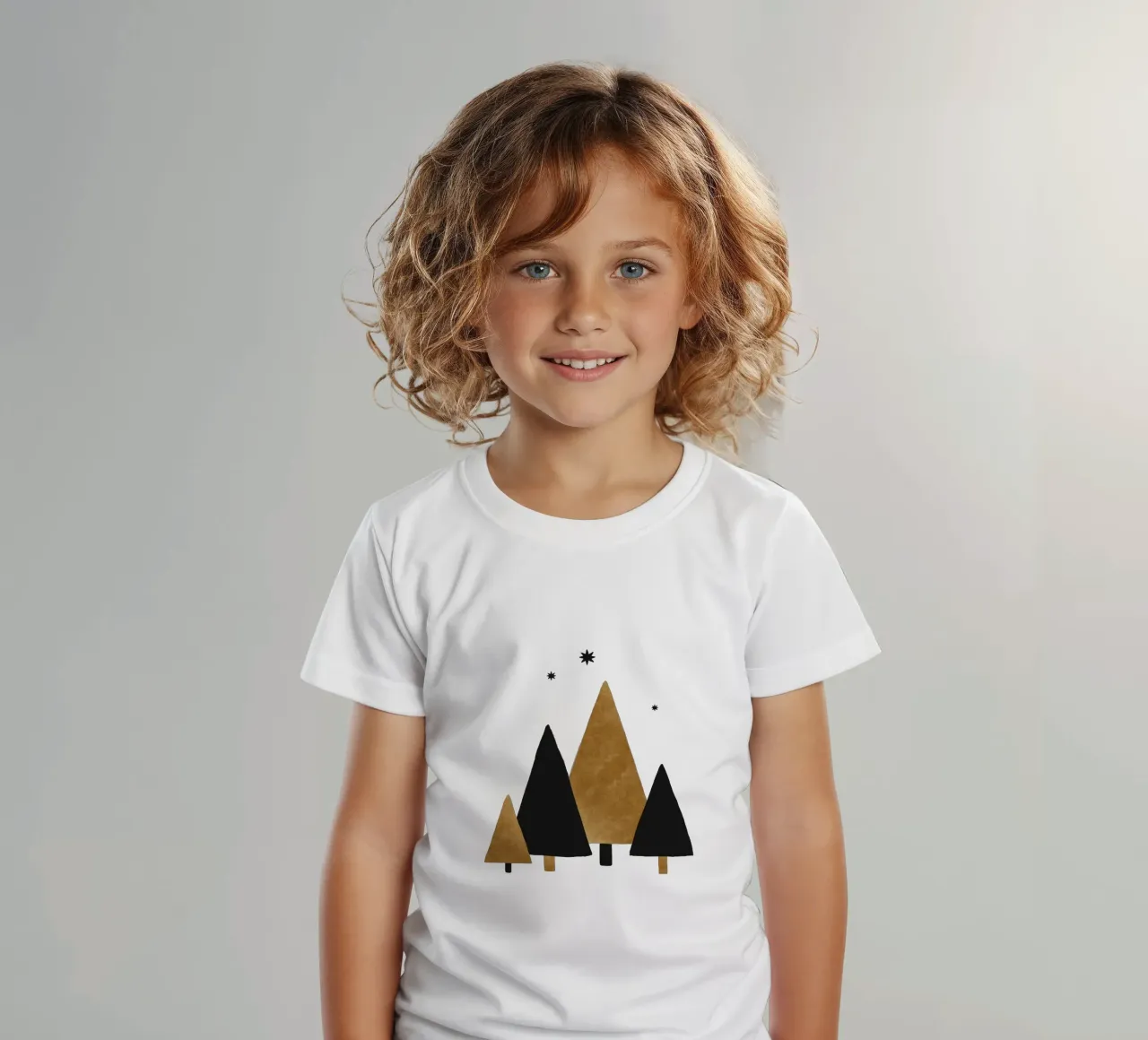 Xmas Trees & Stars kids t-shirt by Orara Studio