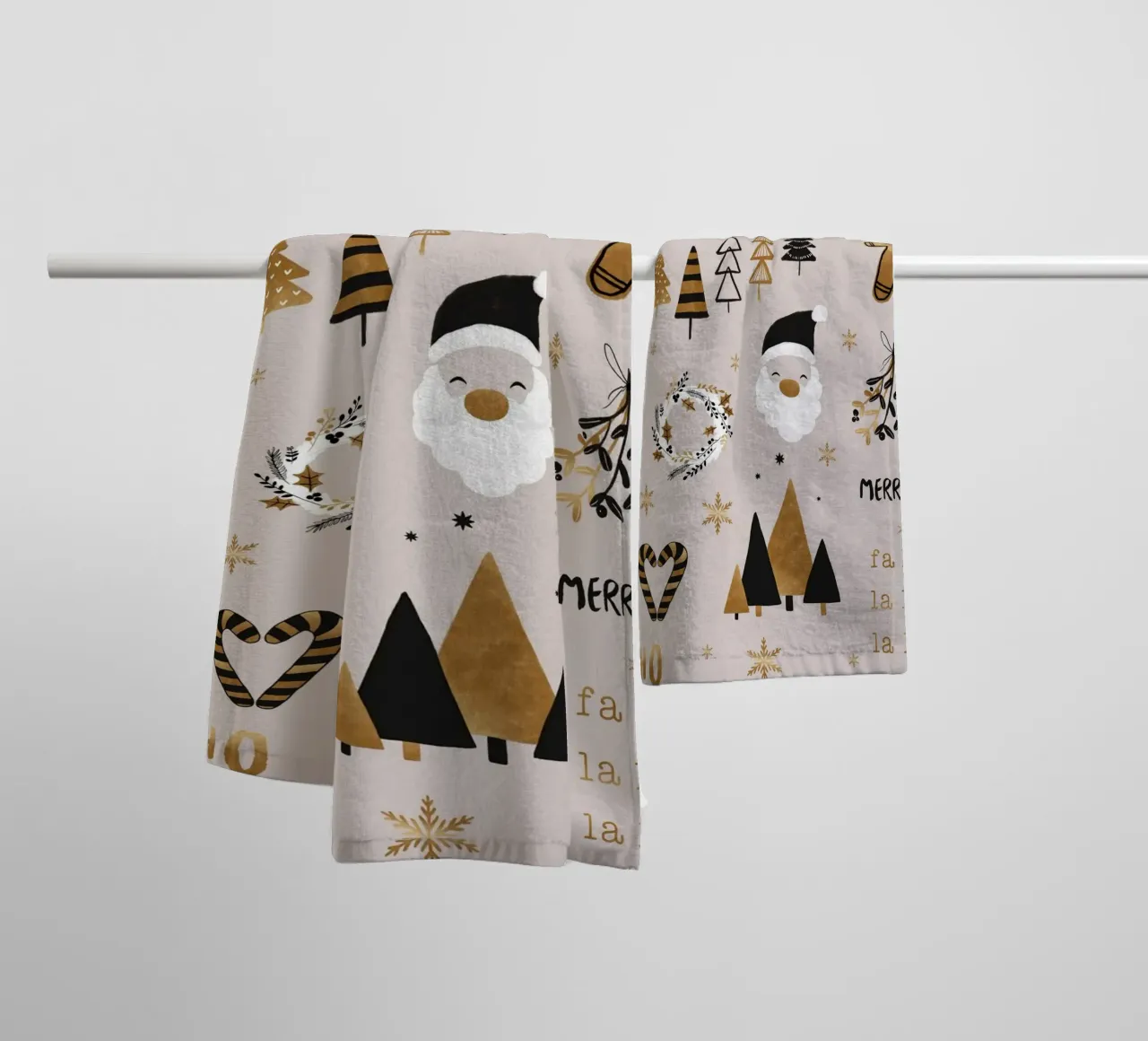 Xmas Trees & Stars towel by Orara Studio