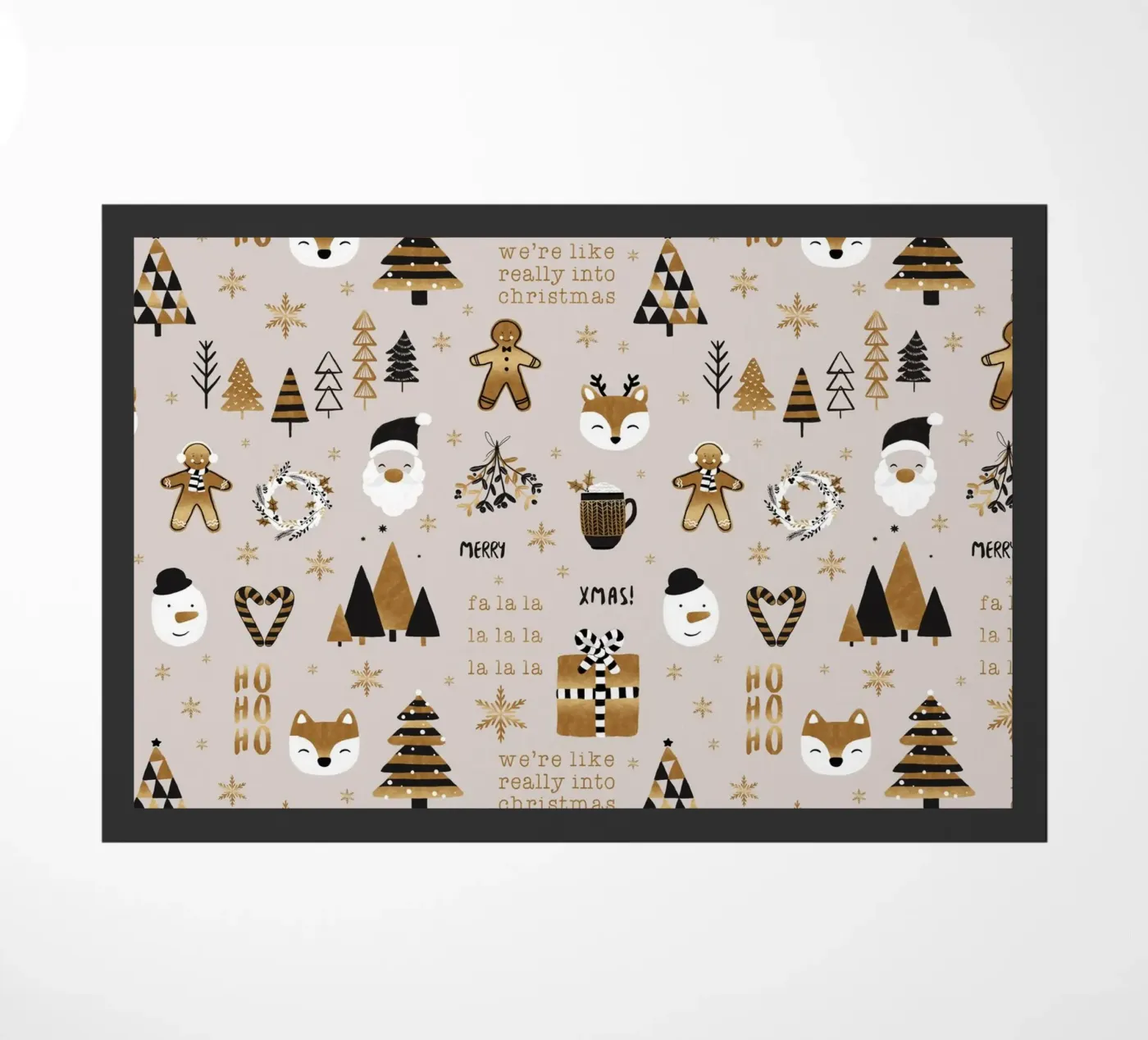 Weihnachtskranz Fußmatte von Orara Studio