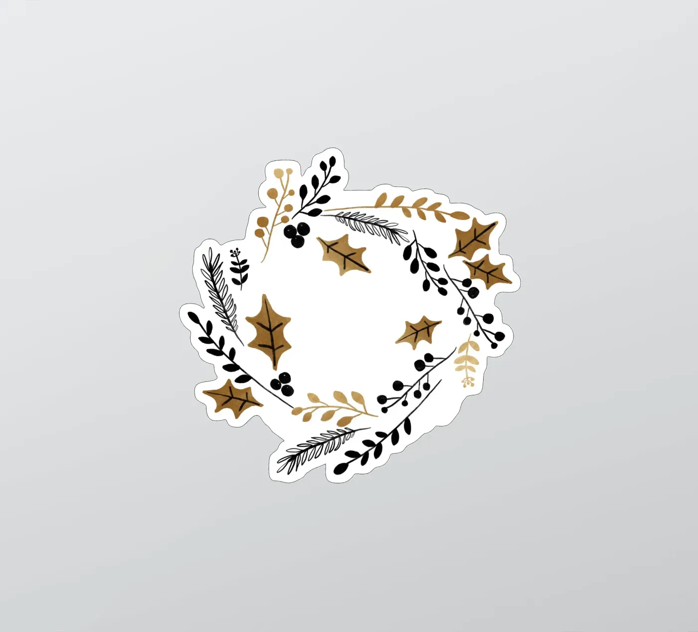 Weihnachtskranz Sticker von Orara Studio