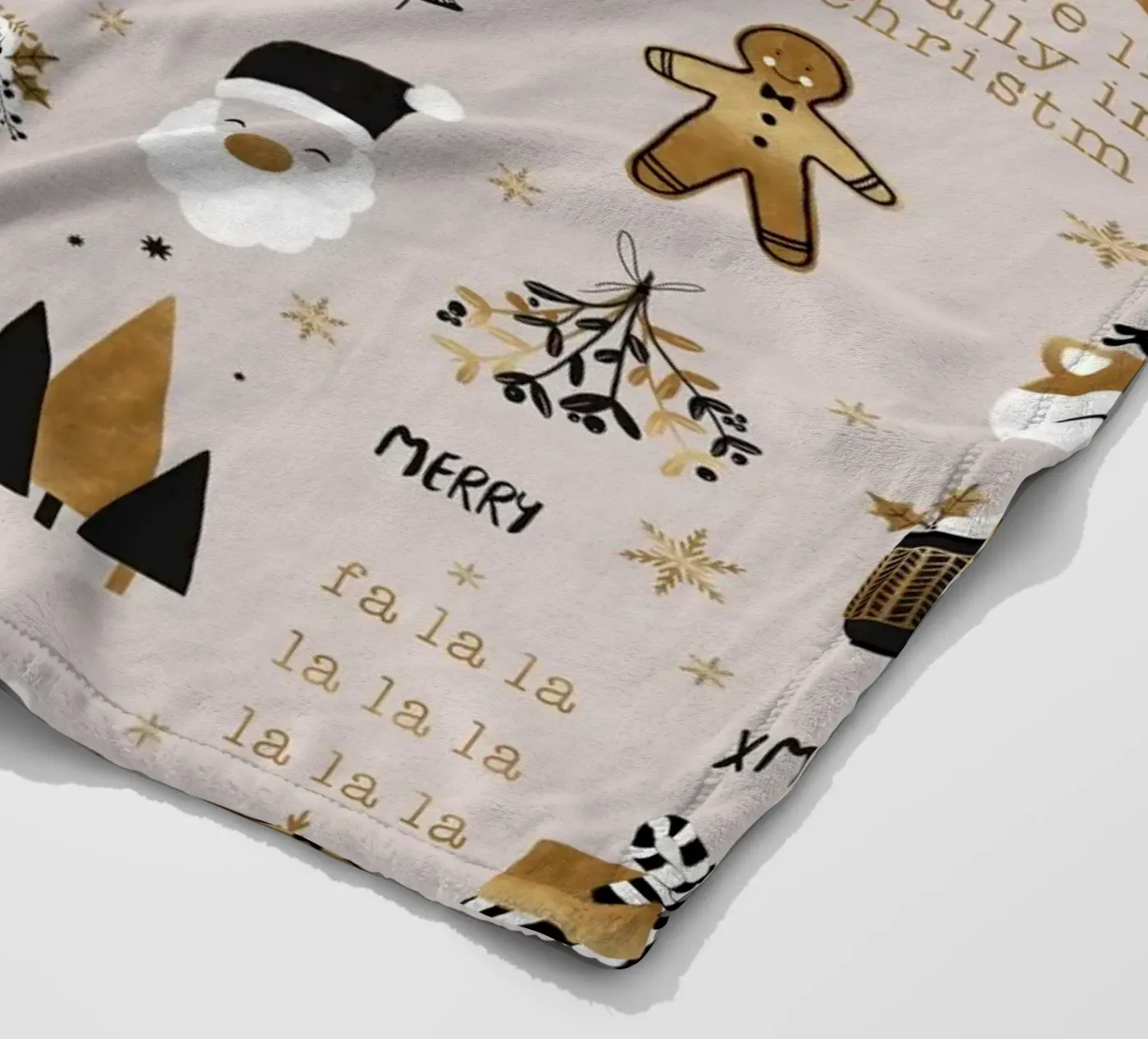 Weihnachtskranz Fleecedecke von Orara Studio
