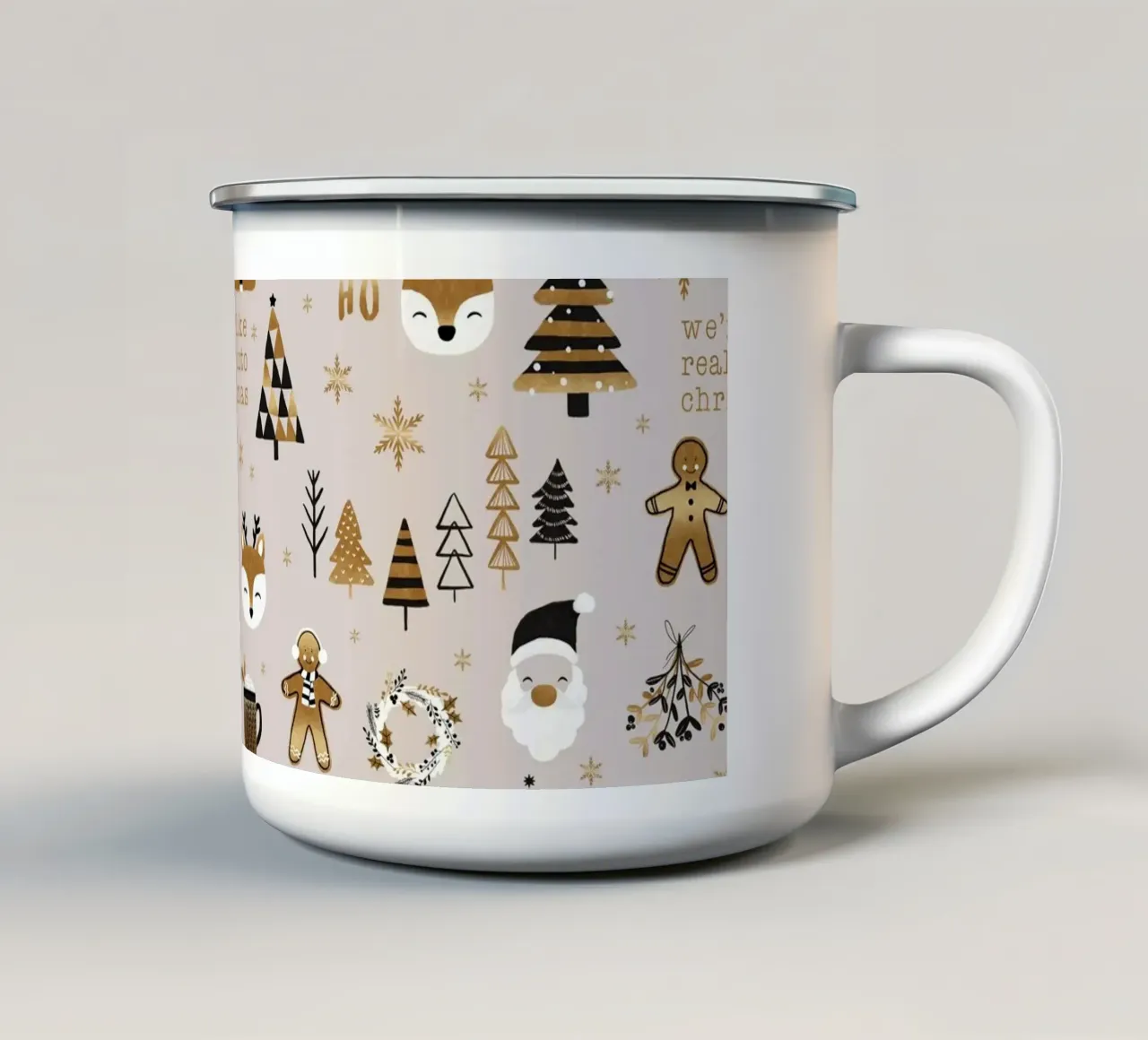 Alberi invernali di Natale tazza in smalto da Orara Studio