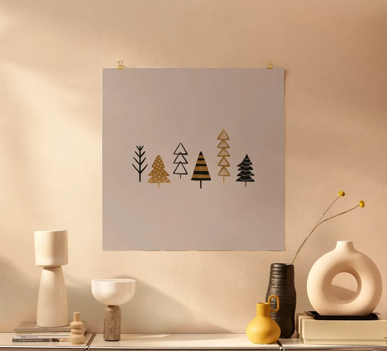 Alberi invernali di Natale carta hahnemühle da Orara Studio