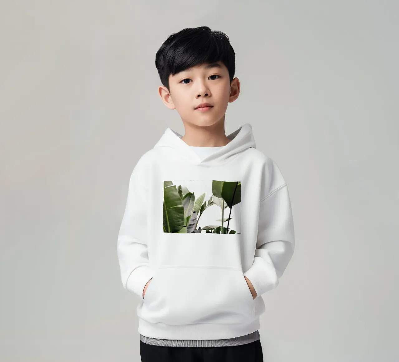 Travellers Palm Leaves 01 kids hoodie by amini54