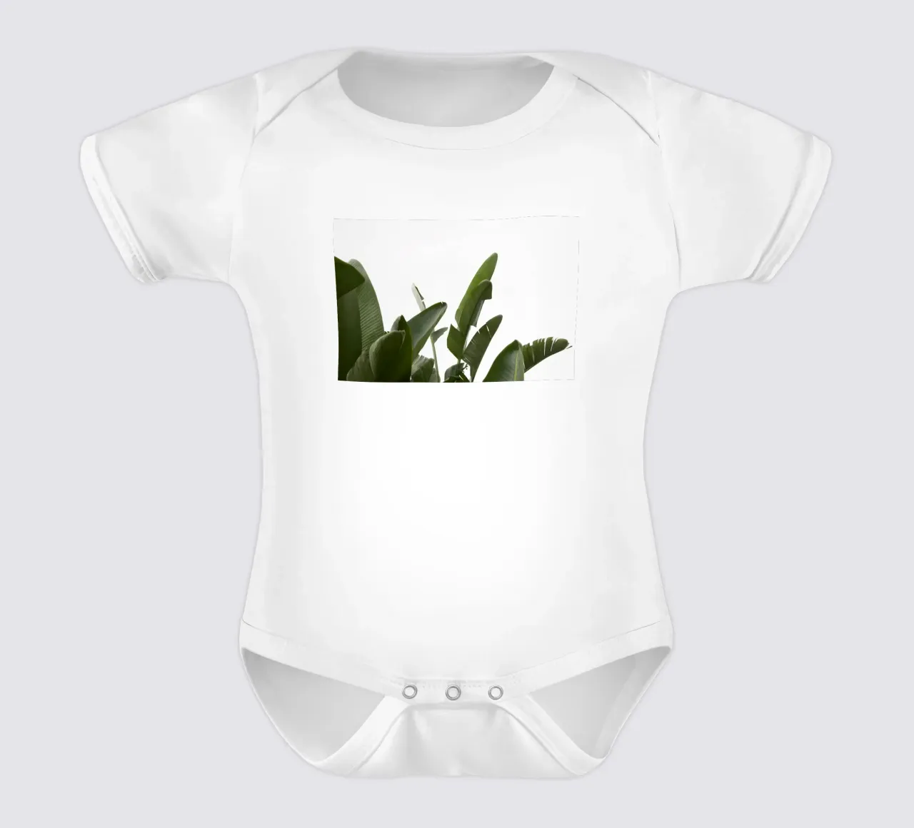 Travellers Palm Leaves 04 short-sleeve baby romper by amini54