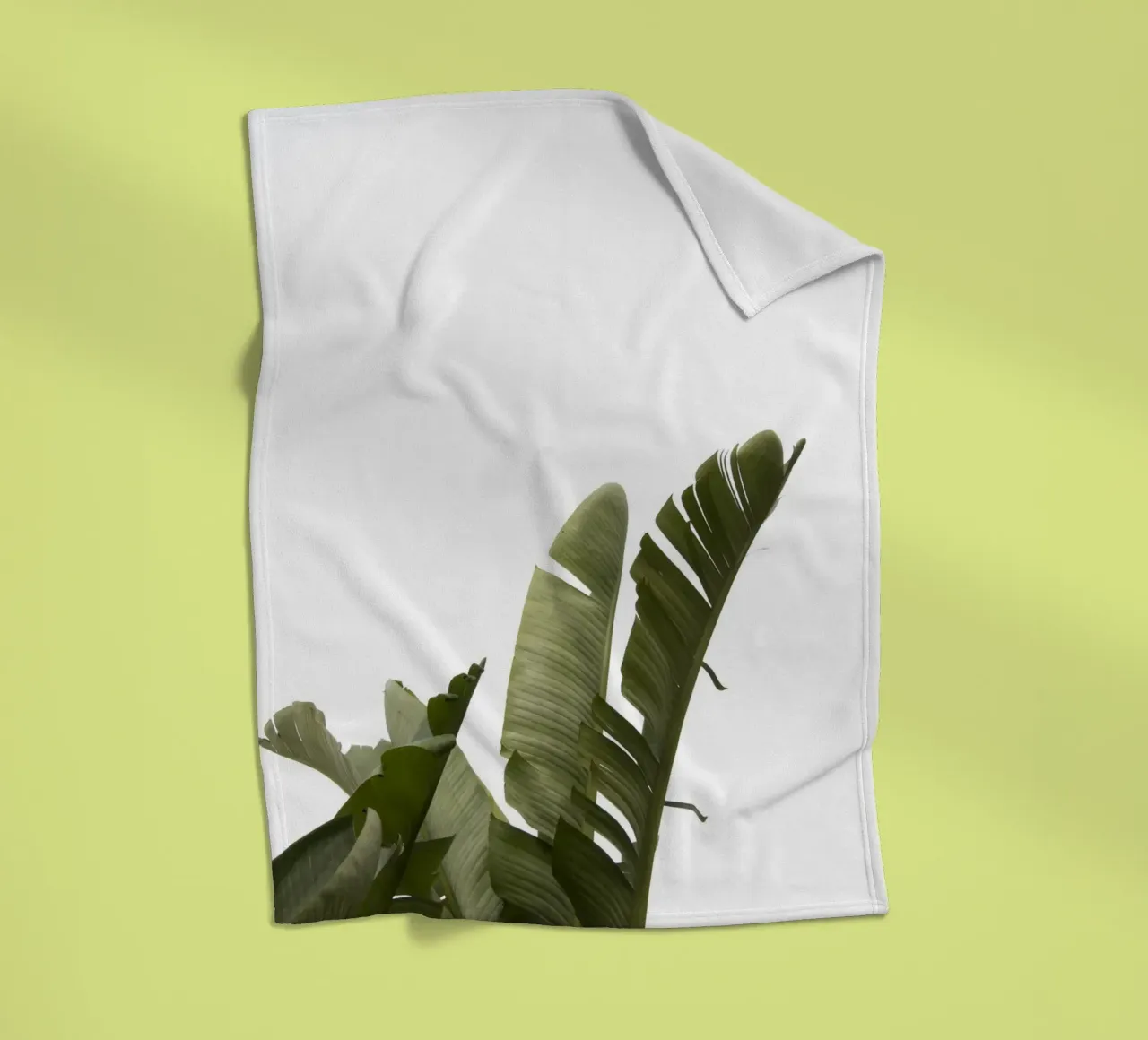 Travellers Palm Leaves 07 fleece blanket by amini54