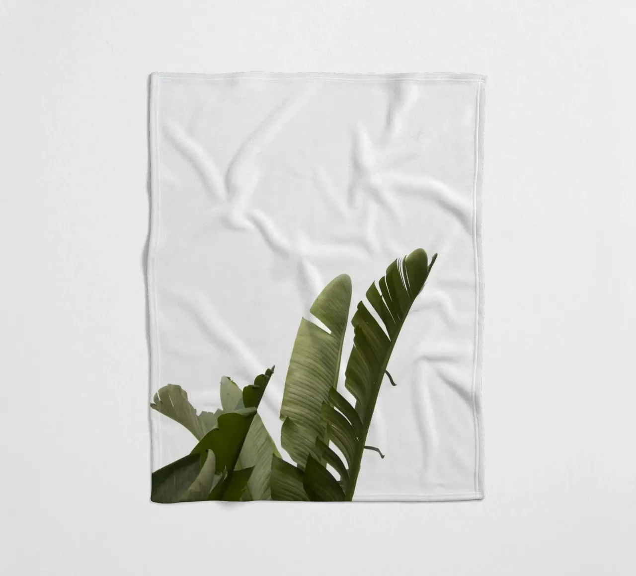 Travellers Palm Leaves 07 fleece blanket by amini54