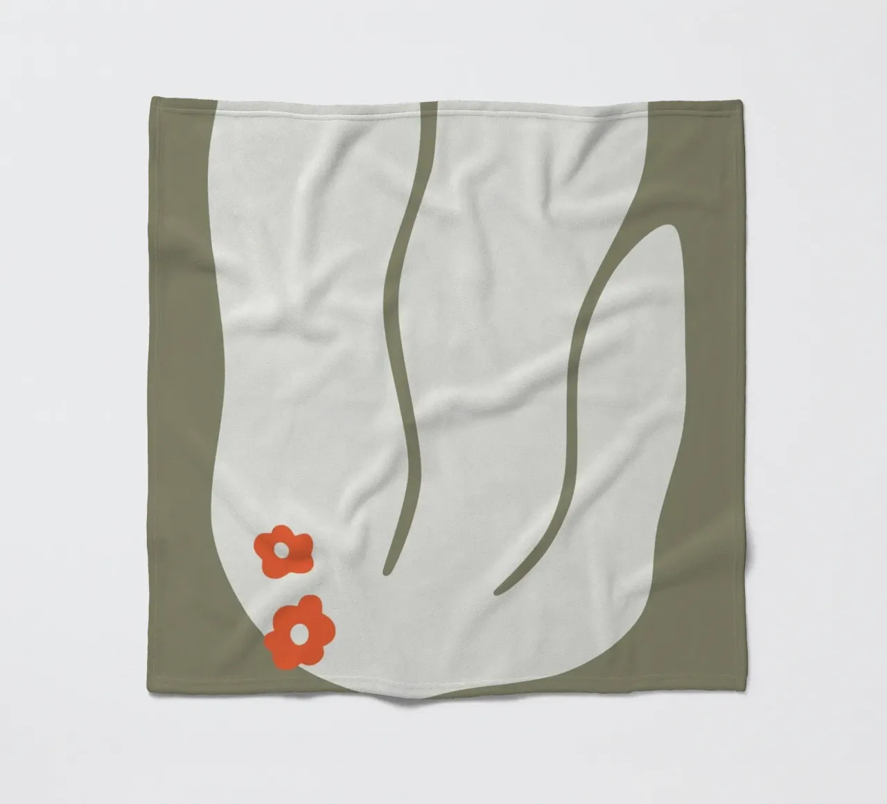 Palm Leaves fleece blanket by amini54