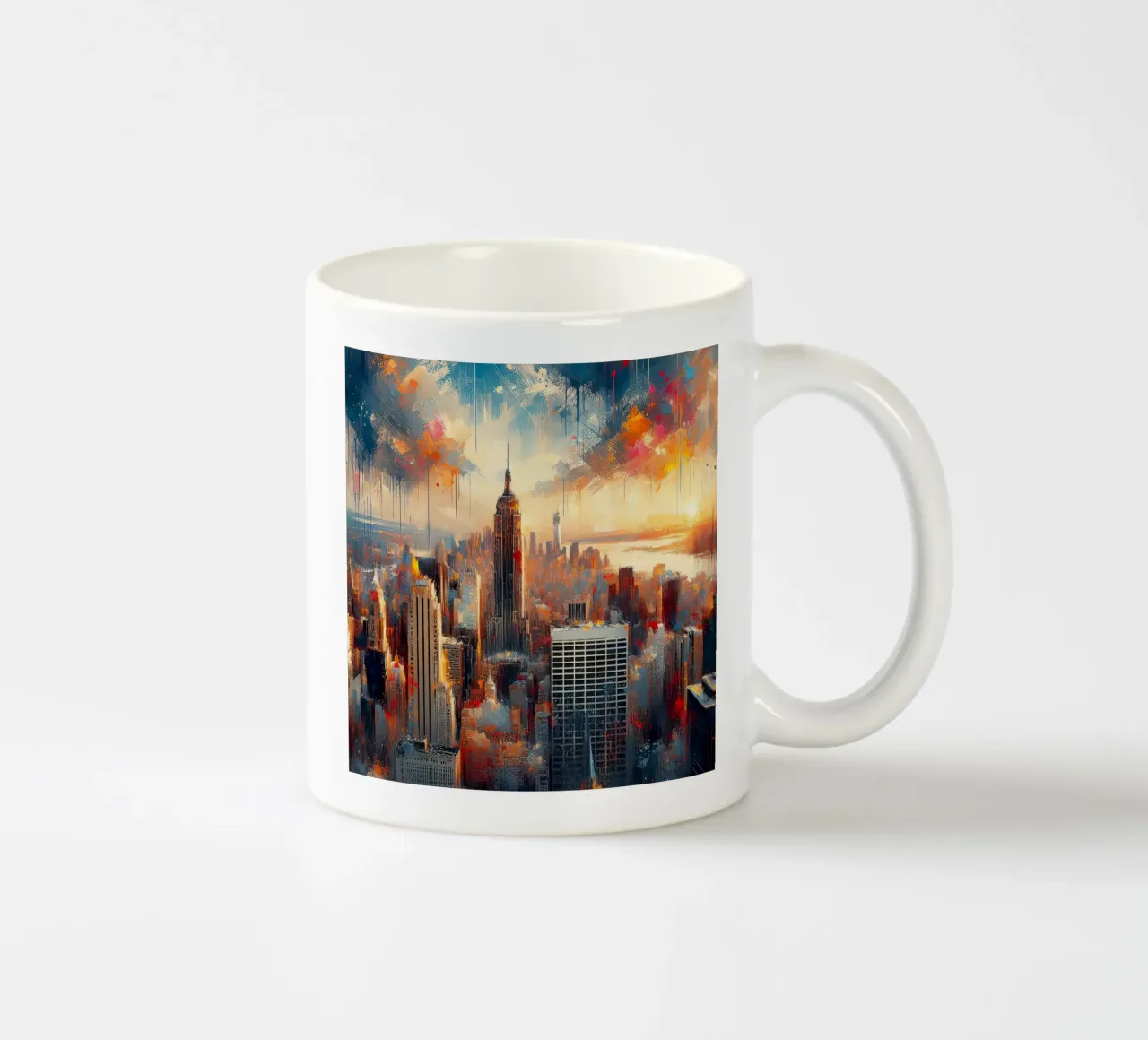Acquerello di New York tazza in ceramica da 🎁 ARTVI-SHOP