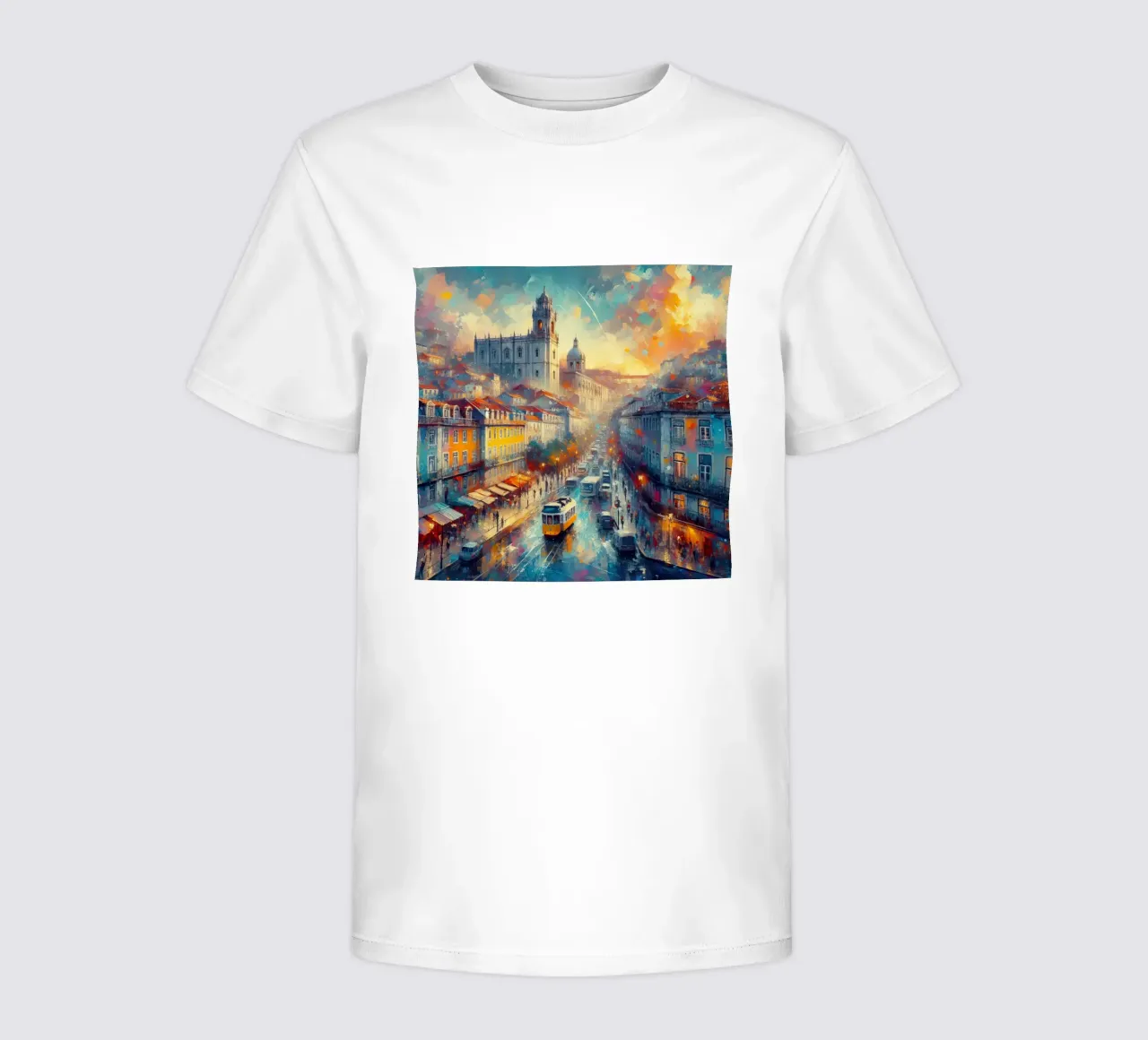 Lisbon watercolor kids t-shirt by 🎁 ARTVI-SHOP