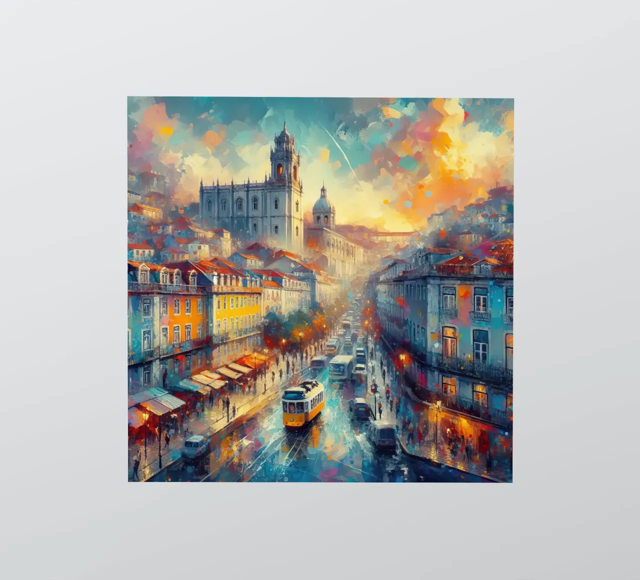 Lissabon Aquarell Sticker von 🎁 ARTVI-SHOP