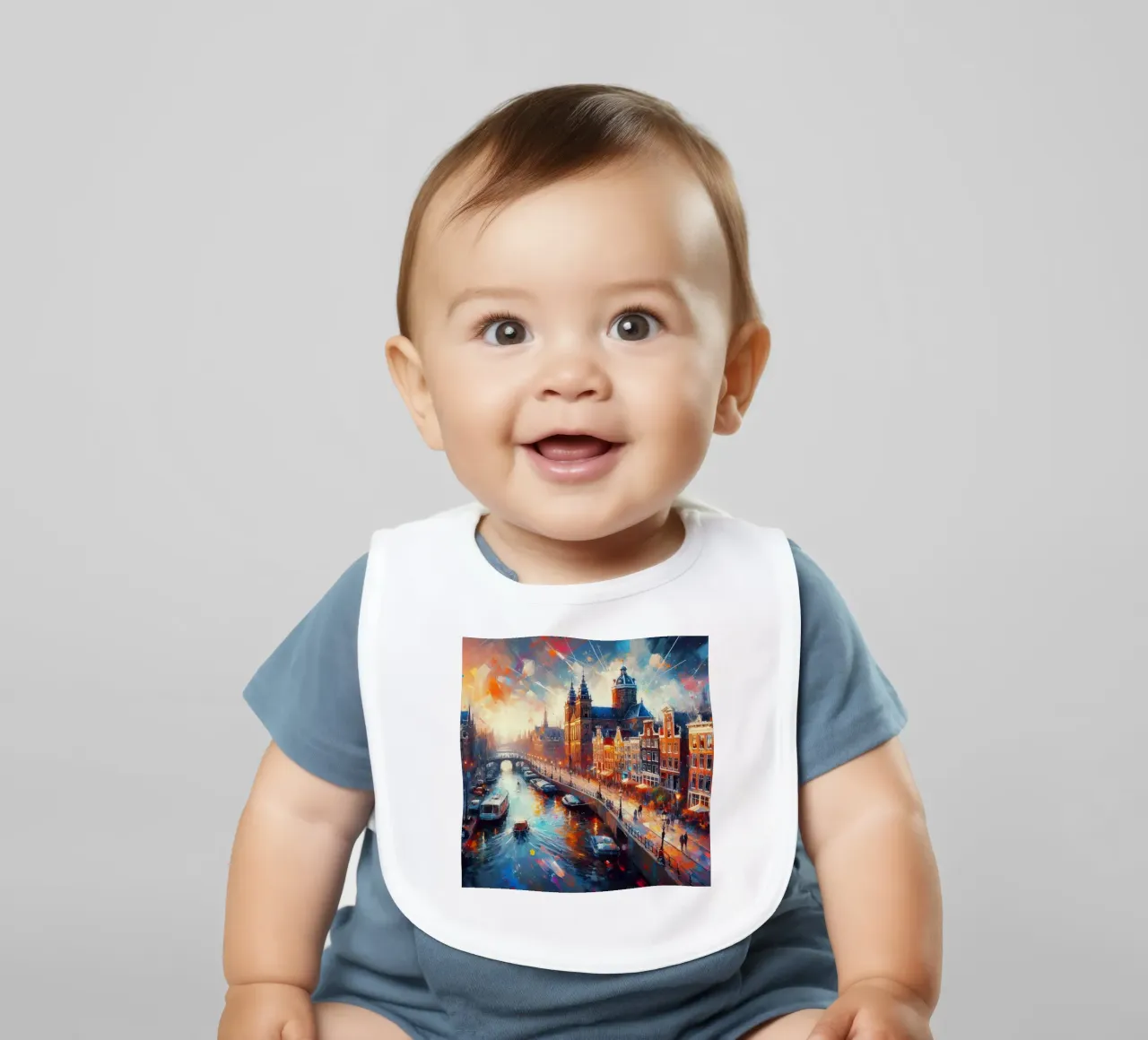 Amsterdam acquerello bavaglino da 🎁 ARTVI-SHOP