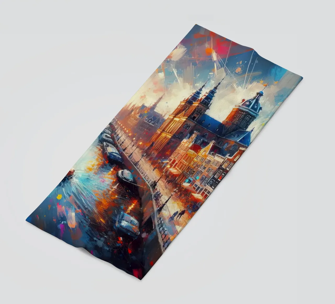 Amsterdam acquerello telo mare da 🎁 ARTVI-SHOP