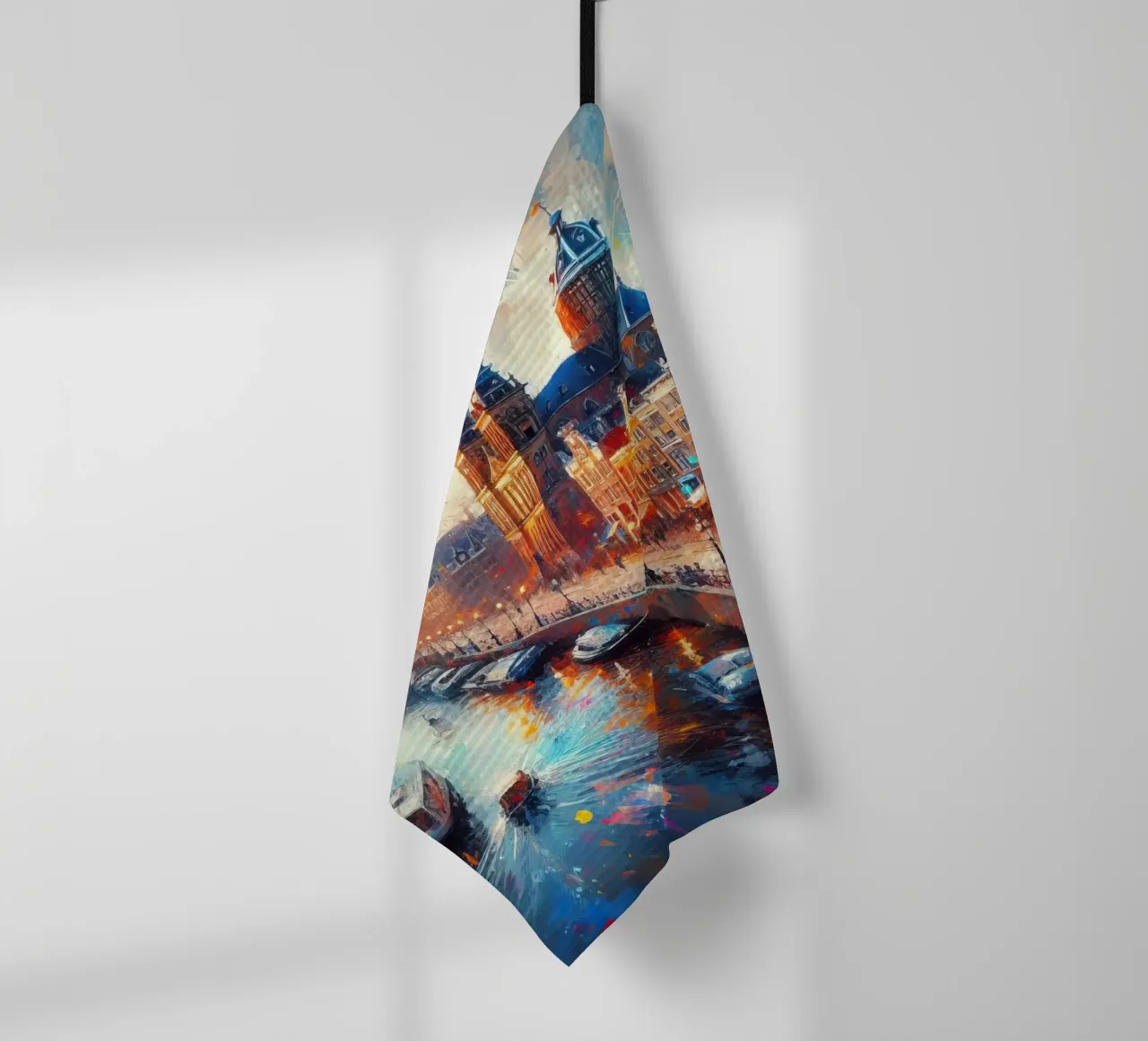 Amsterdam acquerello canovaccio da cucina da 🎁 ARTVI-SHOP