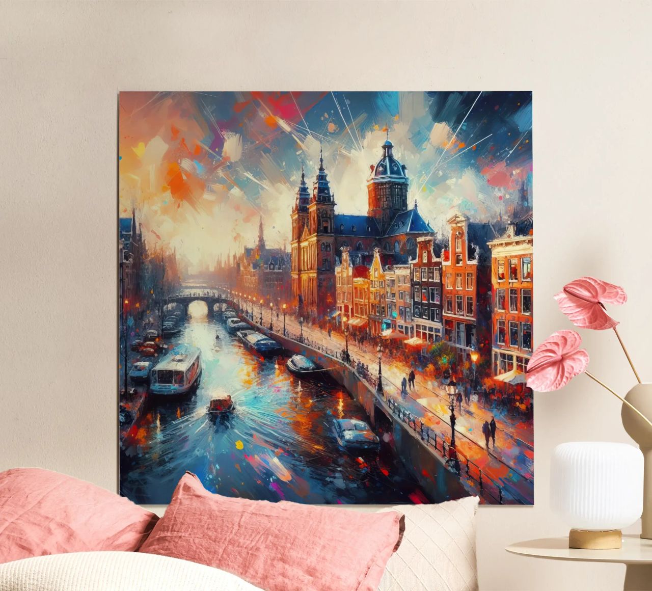 Amsterdam watercolor poster van ARTVI-SHOP