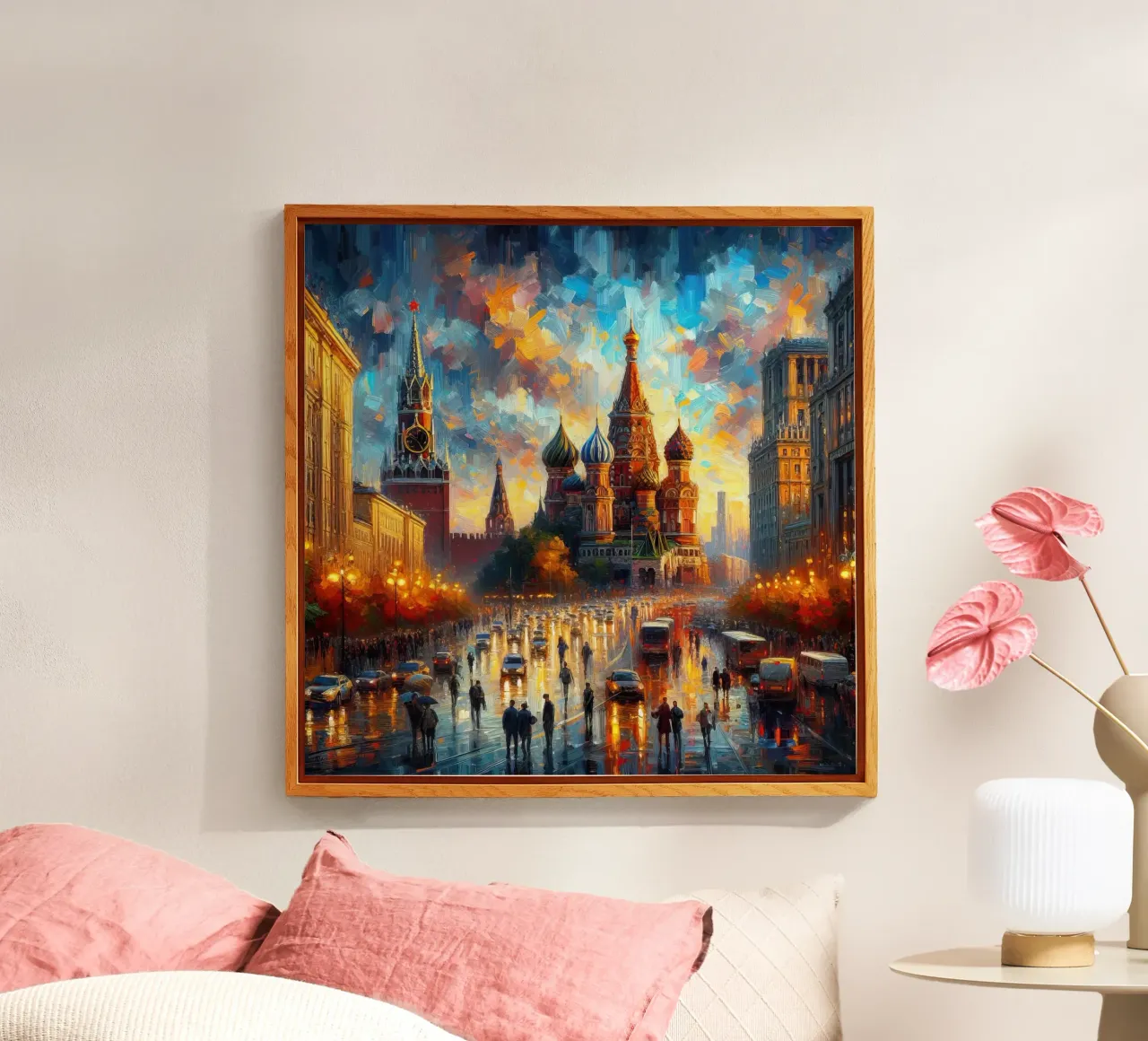 Moscow watercolor acrylic glass by 🎁 ARTVI-SHOP