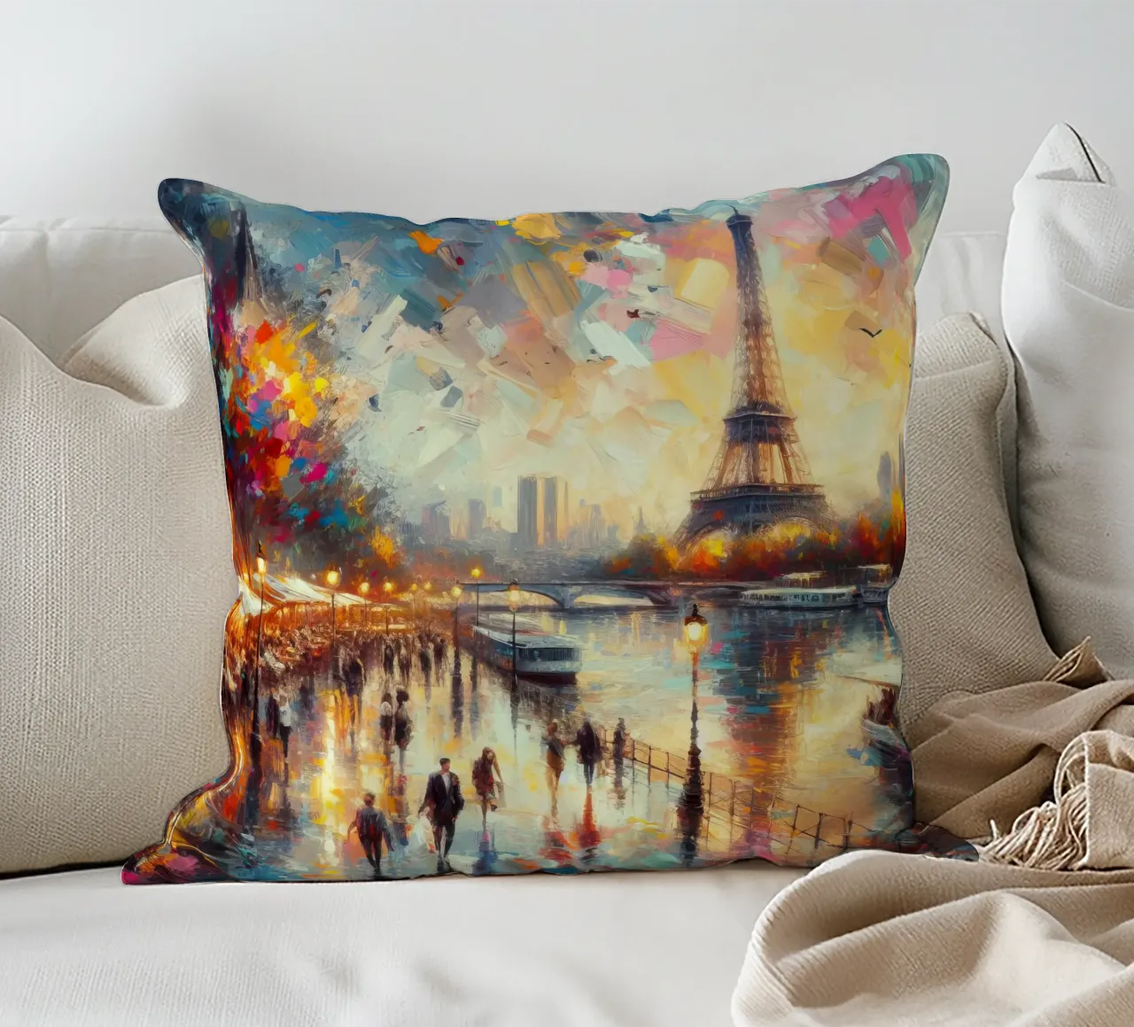 Acquerello di Parigi cuscino da 🎁 ARTVI-SHOP