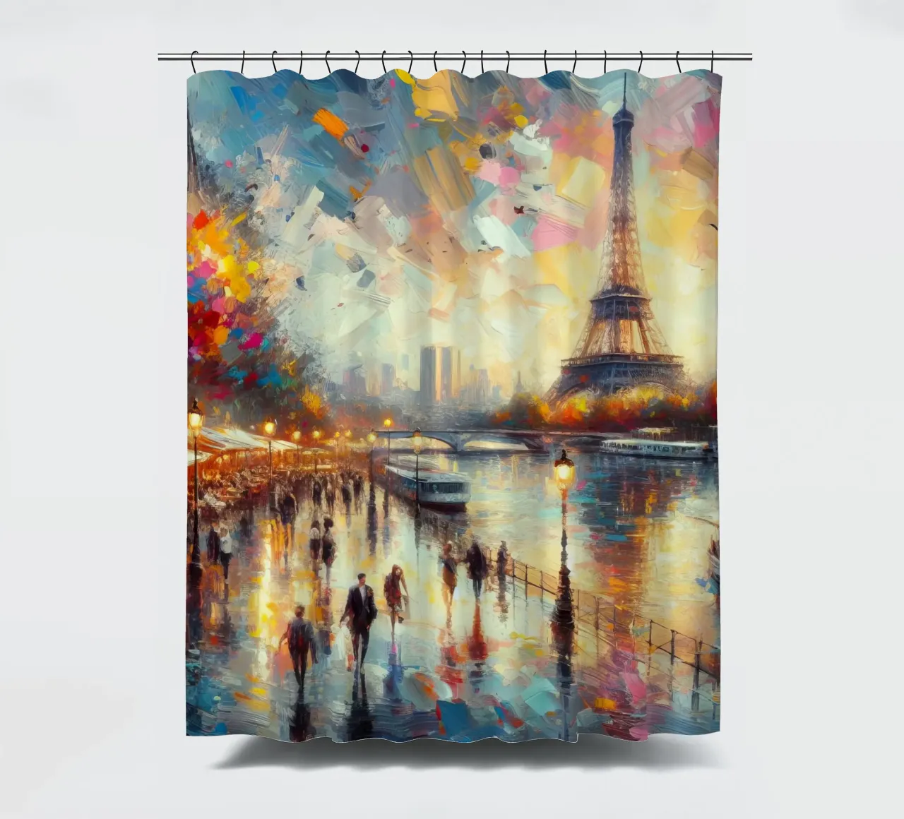 Aquarel Parijs douchegordijn van 🎁 ARTVI-SHOP