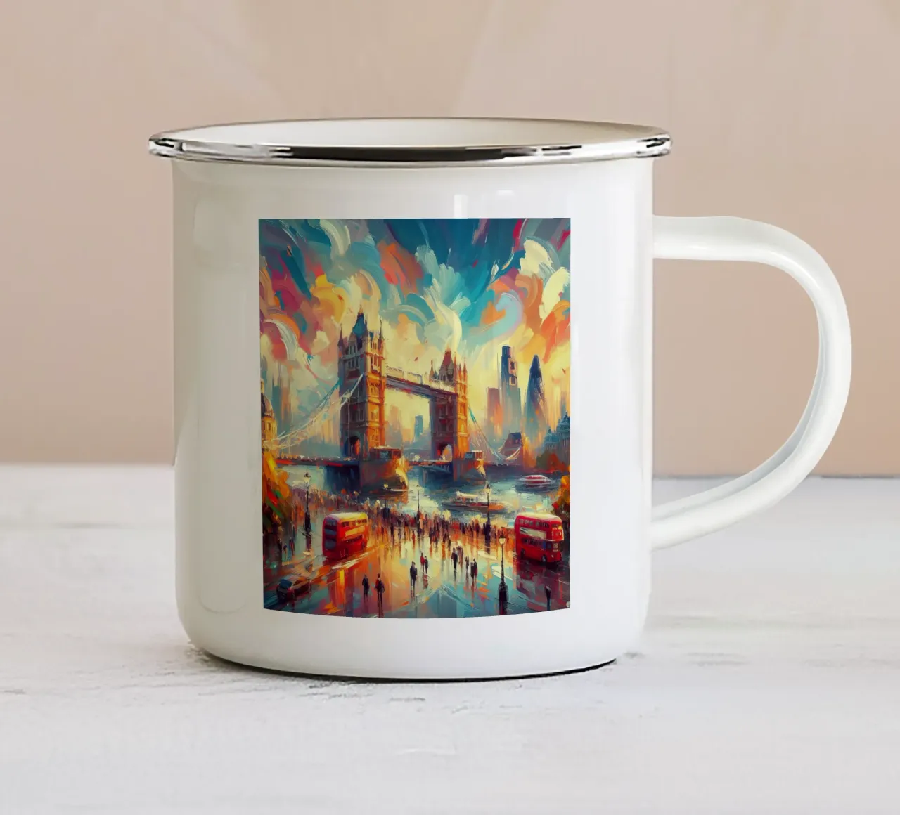 acquerello di londra tazza in smalto da ARTVI-SHOP