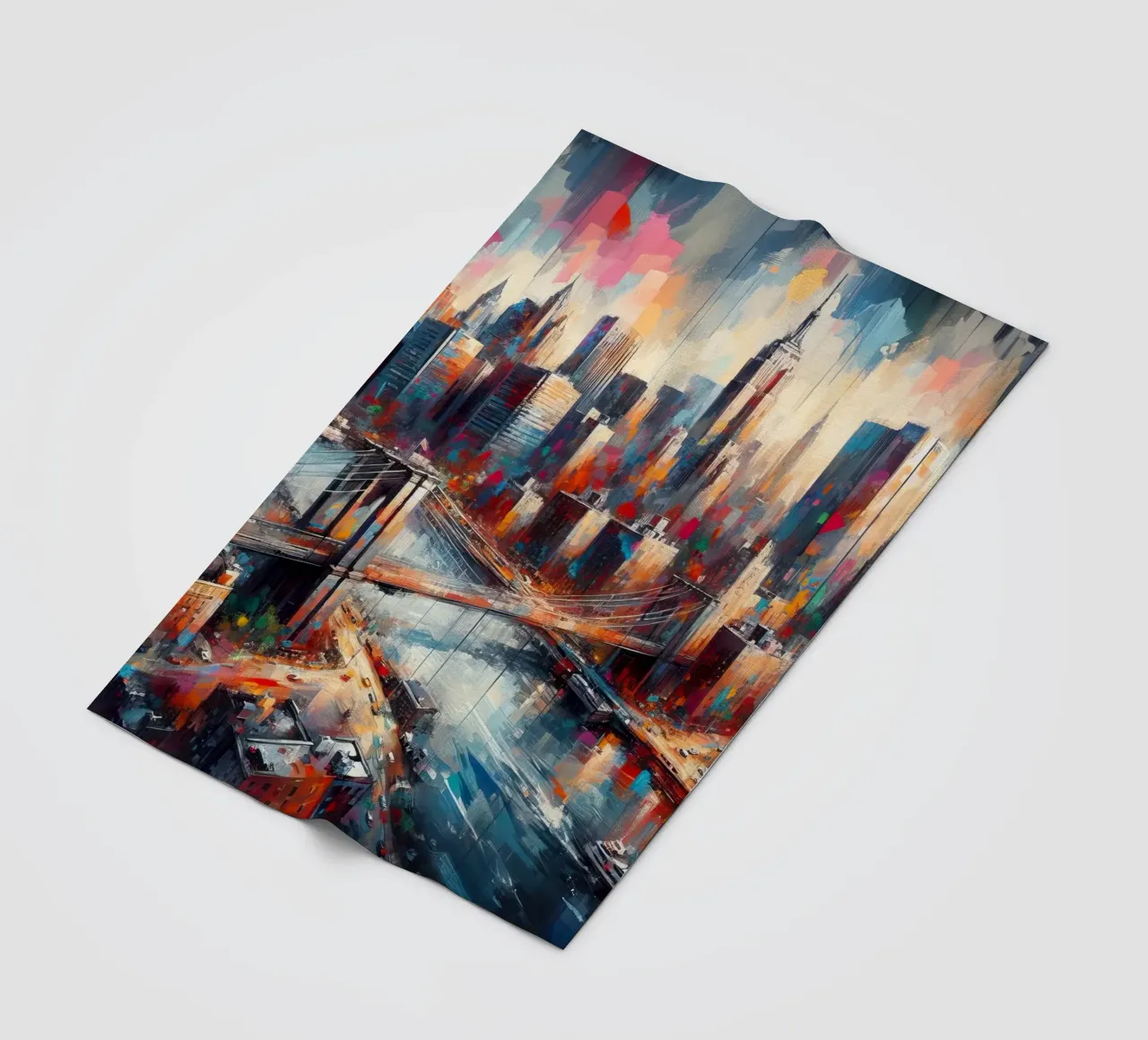 Acquerello di New York coperta in pile da 🎁 ARTVI-SHOP