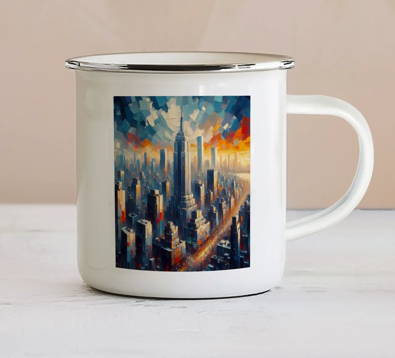 Acquerello di New York tazza in smalto da ARTVI-SHOP