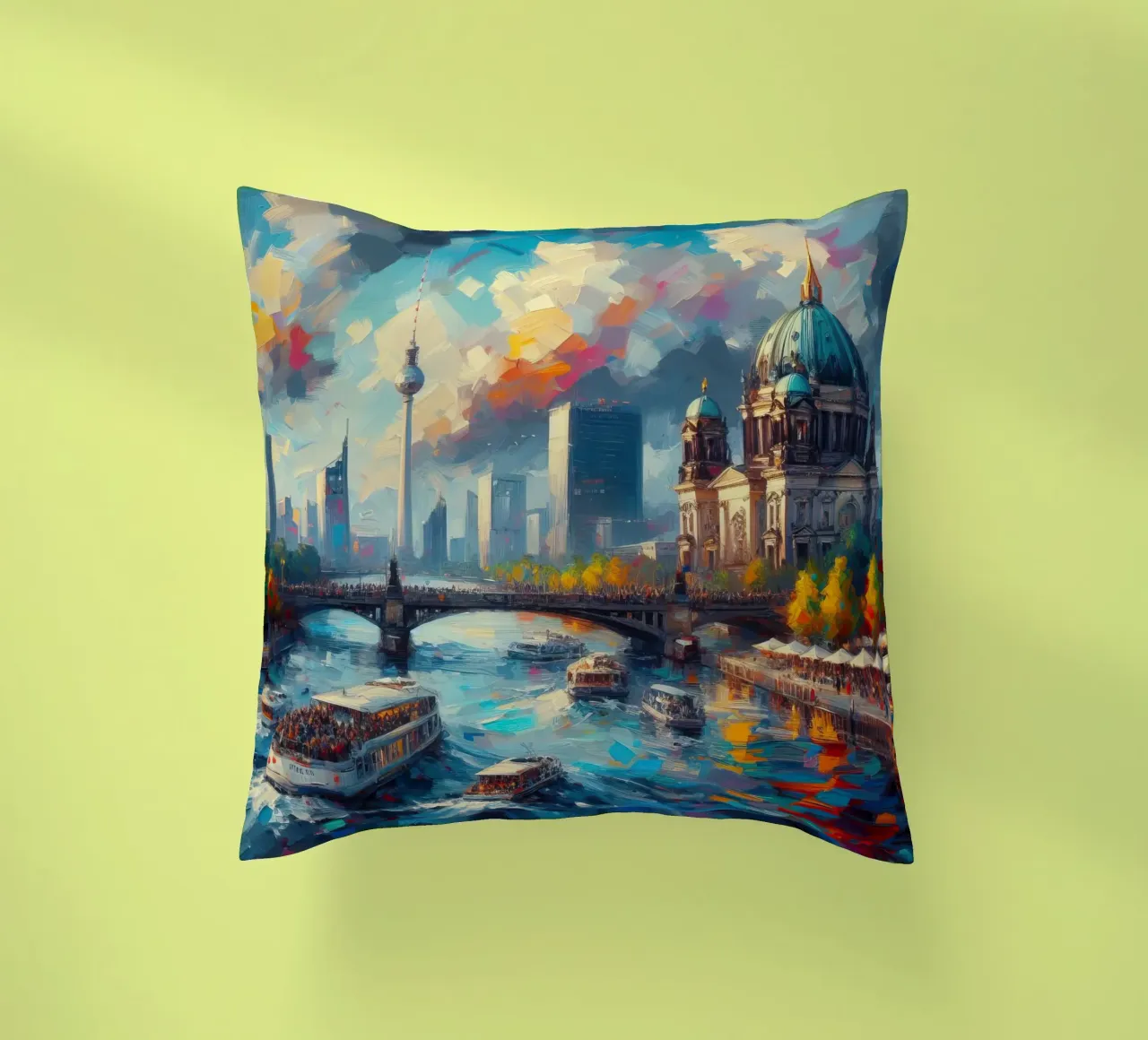 Berlijn aquarel kussen van 🎁 ARTVI-SHOP