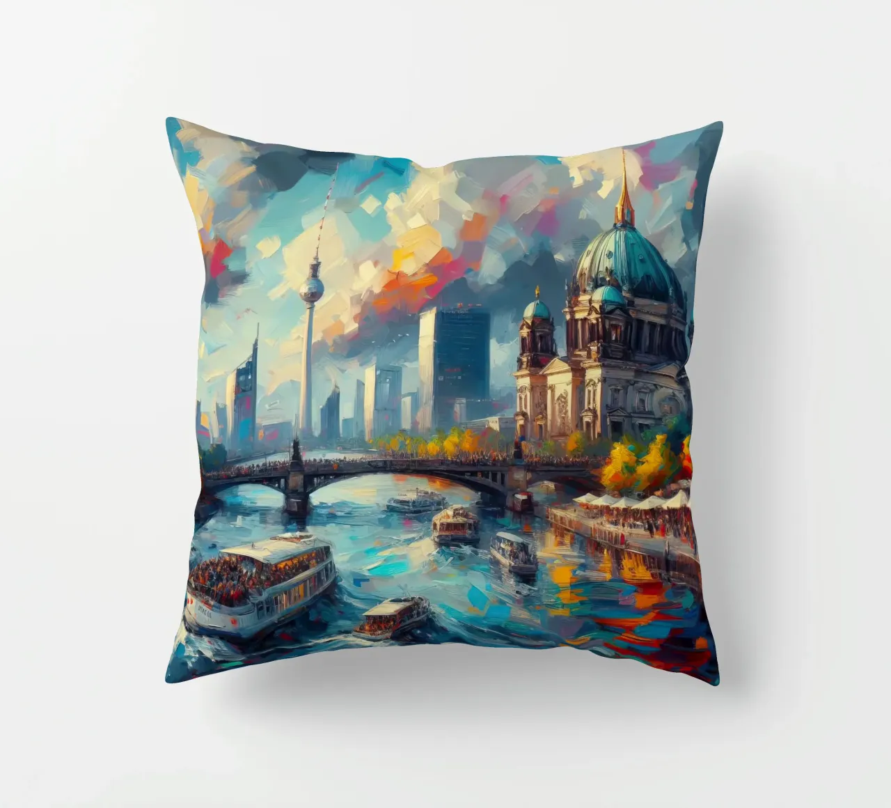 Berlijn aquarel kussen van 🎁 ARTVI-SHOP