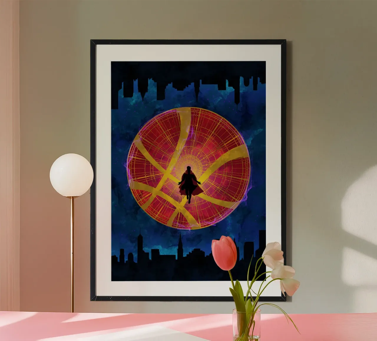 The Doctor poster con telaio in legno da nabakumov
